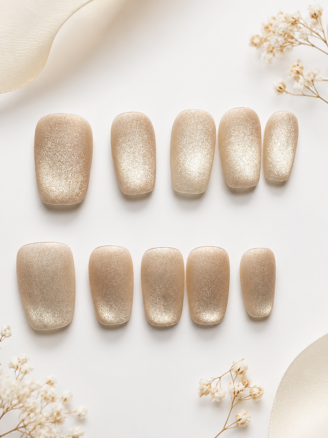 Champagne Glow Press-On Nails