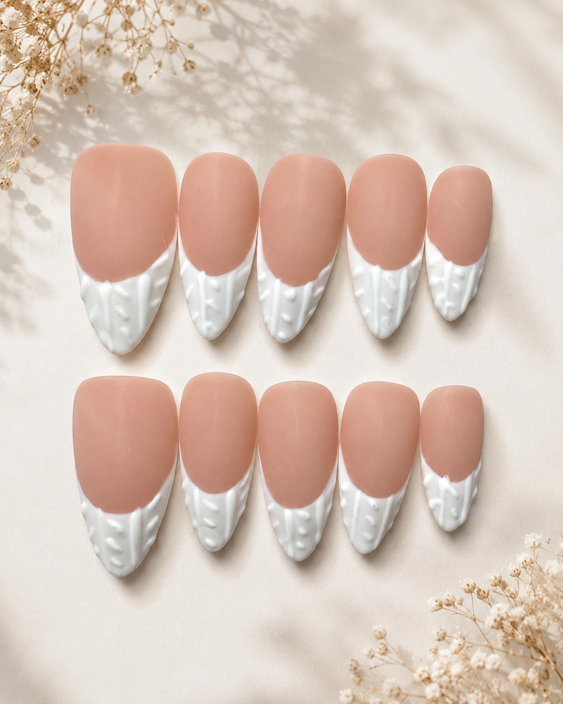 Cozy Knit Press-On Nails