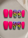 Neon Leopard Pop Press-On Nails