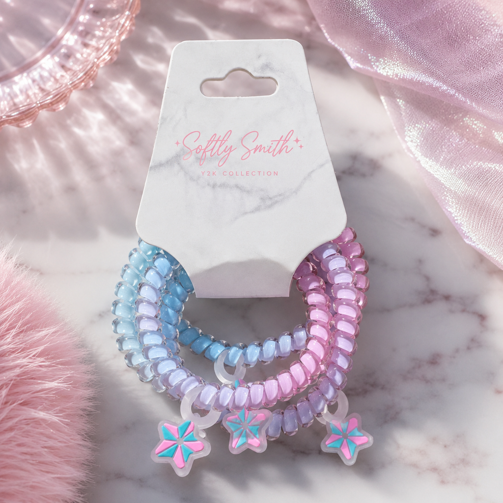 Cotton Candy Star Hair Coil Set