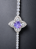 Lavender Halo Tennis Bracelet