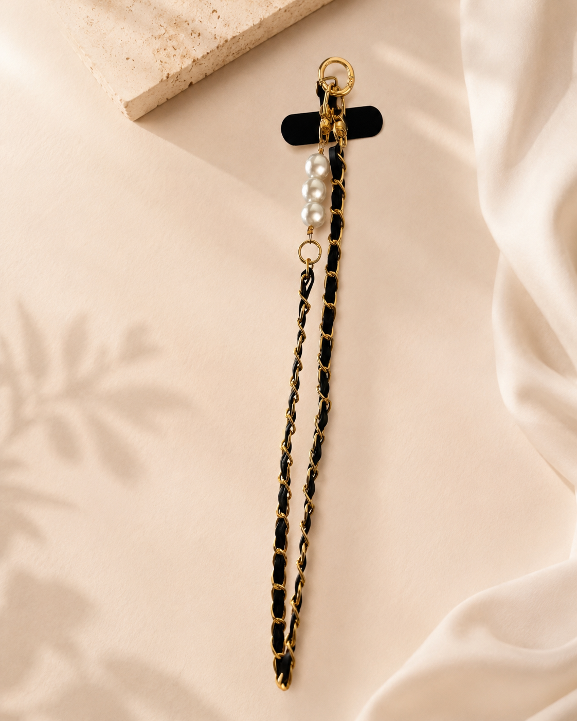 Black Pearl Luxe Chain Strap