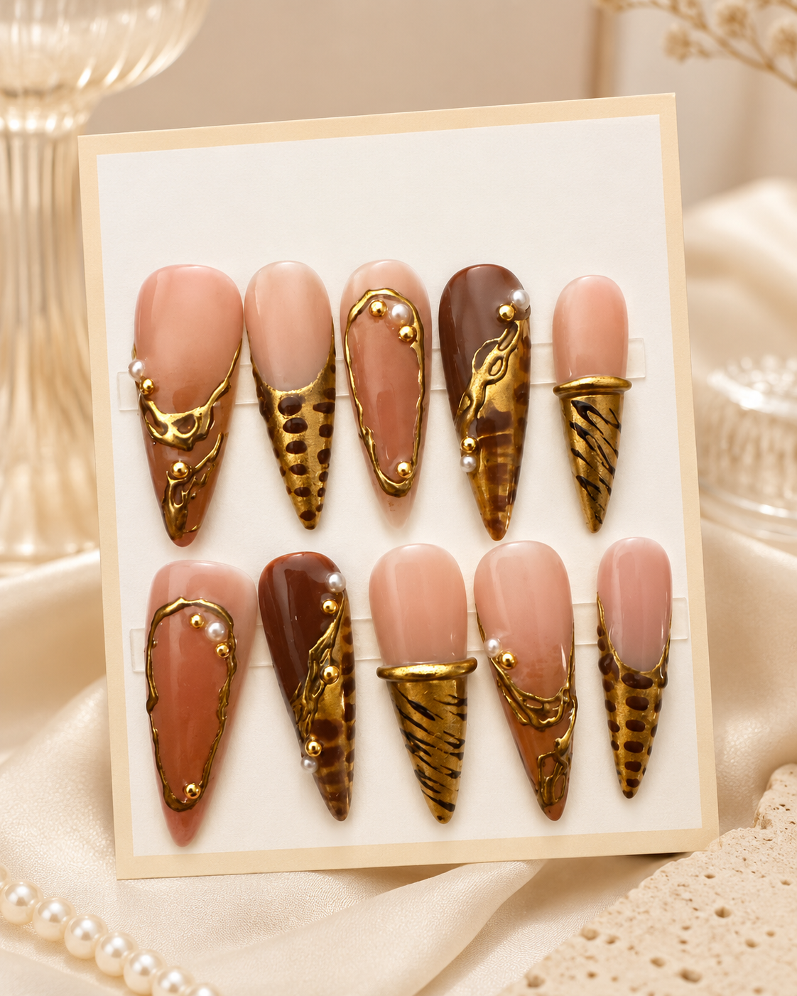 Golden Tortoise Luxe Press-On Nails