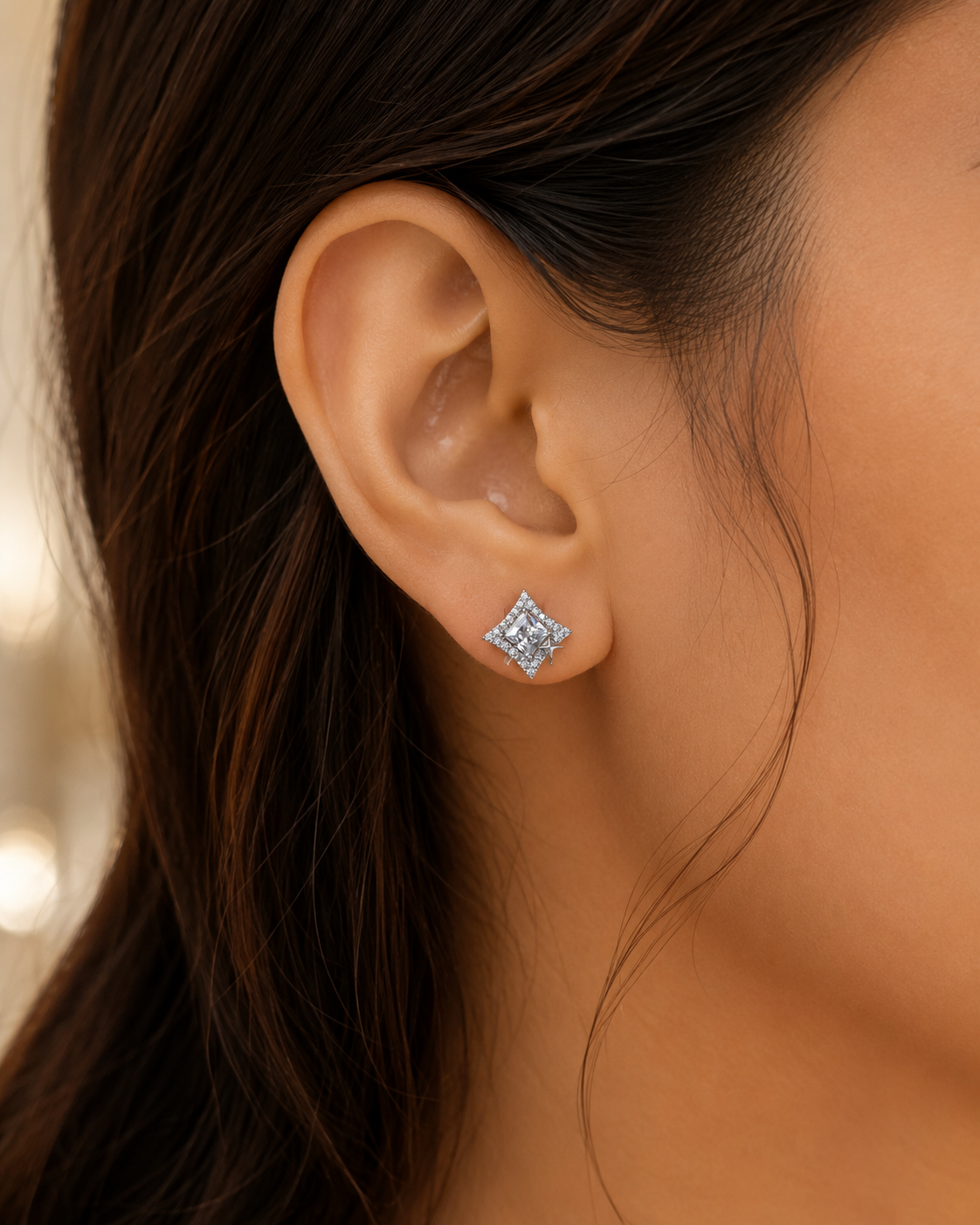 Celestial Spark Stainless Steel Stud Earrings