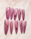 Rose Quartz Vein Press-On Nails