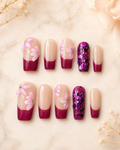 Berry Bloom French Press-On Nails