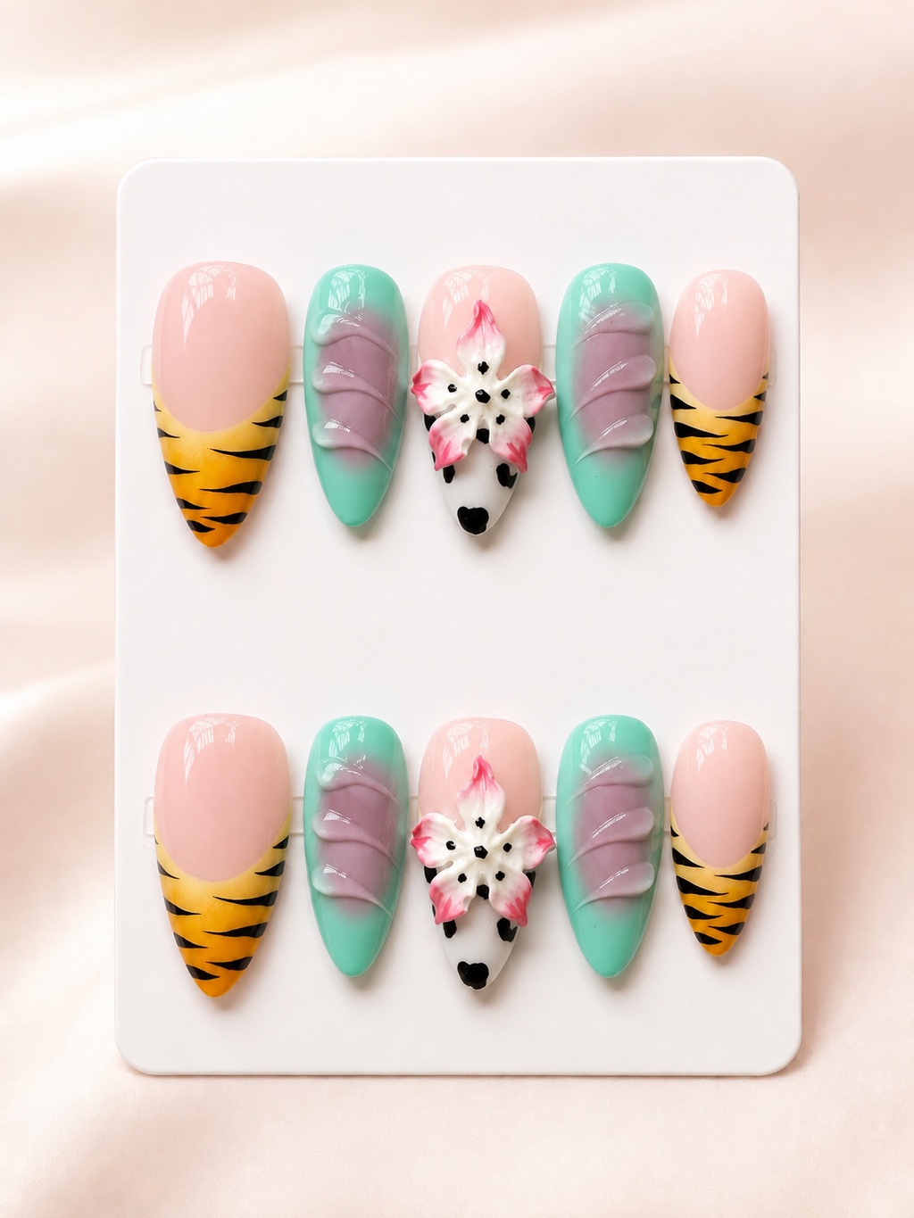 Tropical Wildflower Safari Press-On Nails