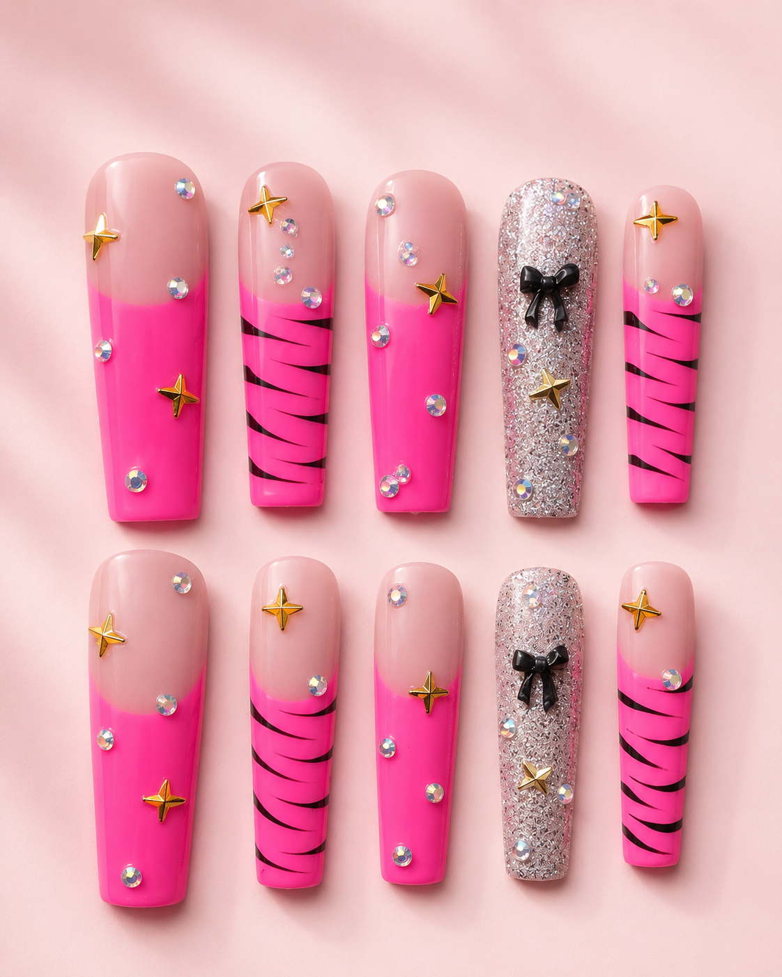Pink Starlet Y2K Press-On Nails