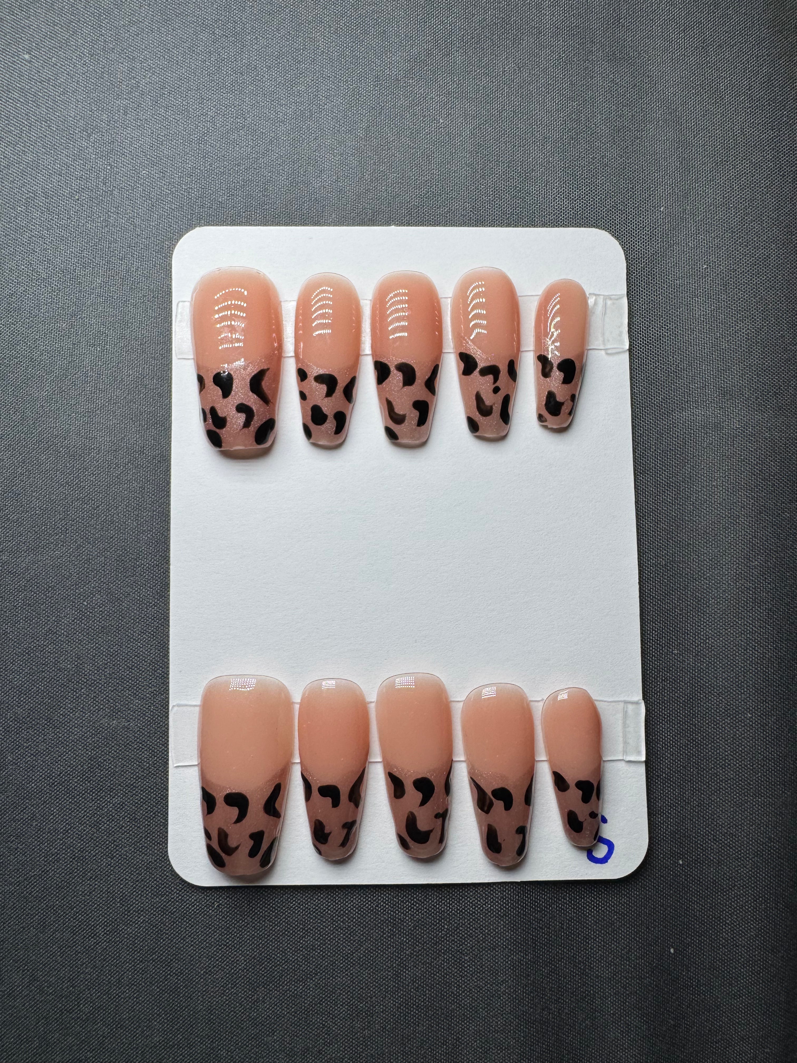 Nude Leopard Pop Press-On Nails