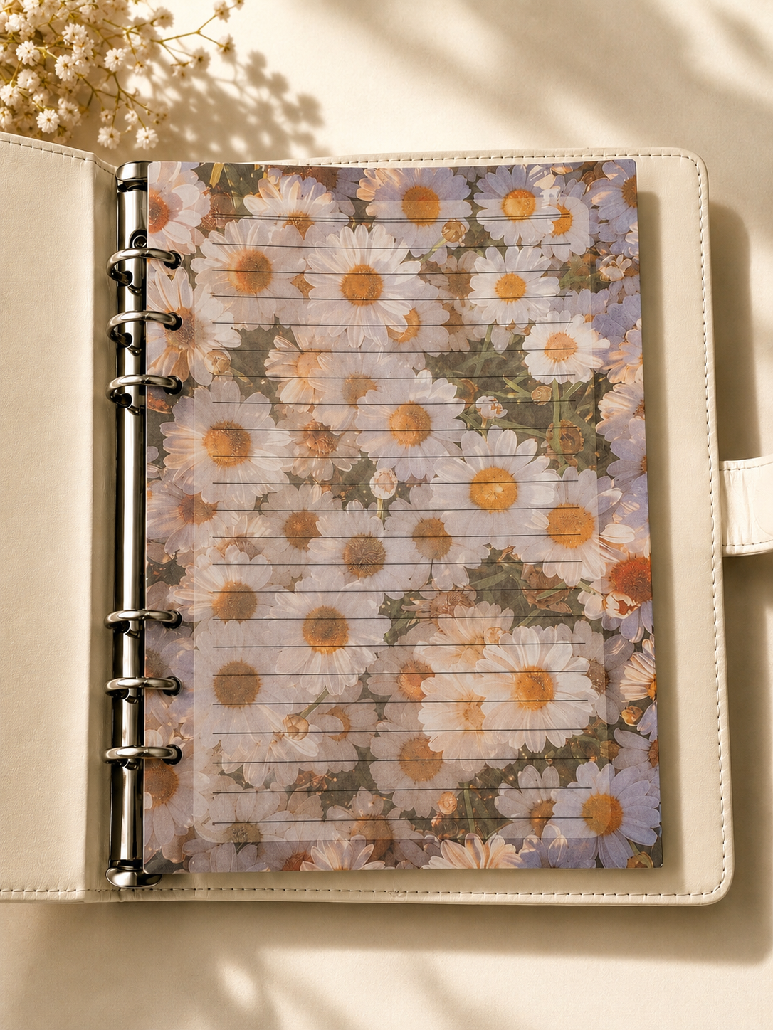 Sunlit Daisy A5 Binder