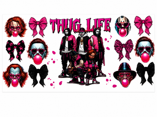 16 oz Horror UV DTF Cup Wraps