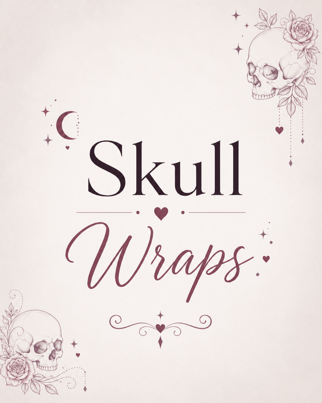 16 oz Skull UV DTF Cup Wraps