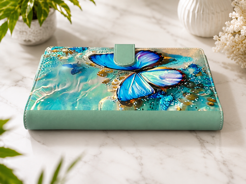 Azure Butterfly Cove A5 Binder