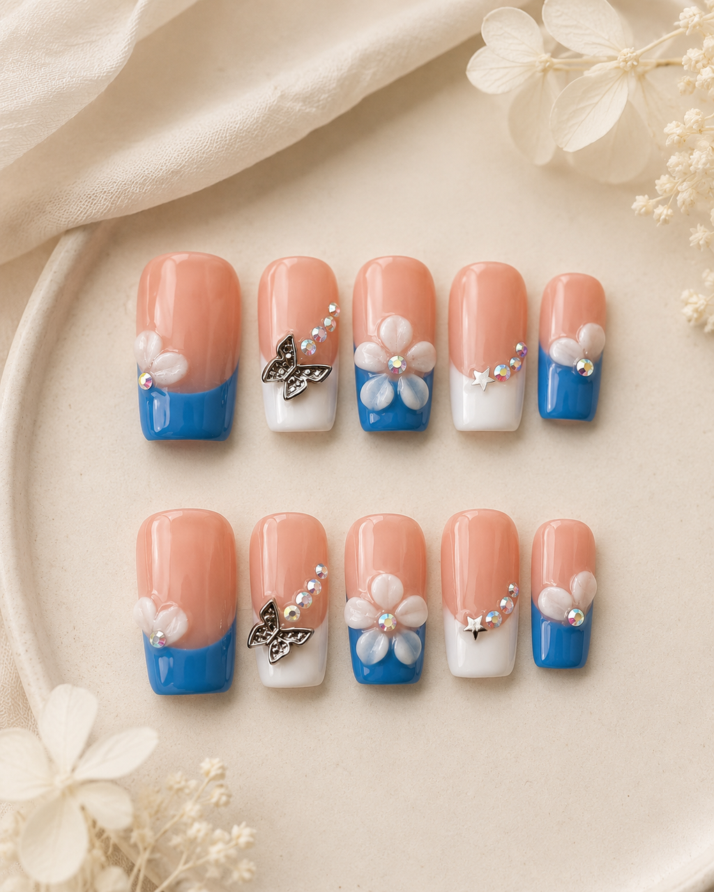 Enchanted Heiress 5-Set Press-On Nail Bundle | Medium