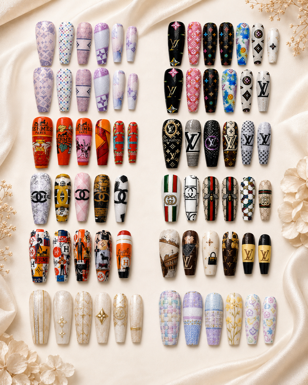 10-Set Fashion Press-On Nail Bundle | Size Medium