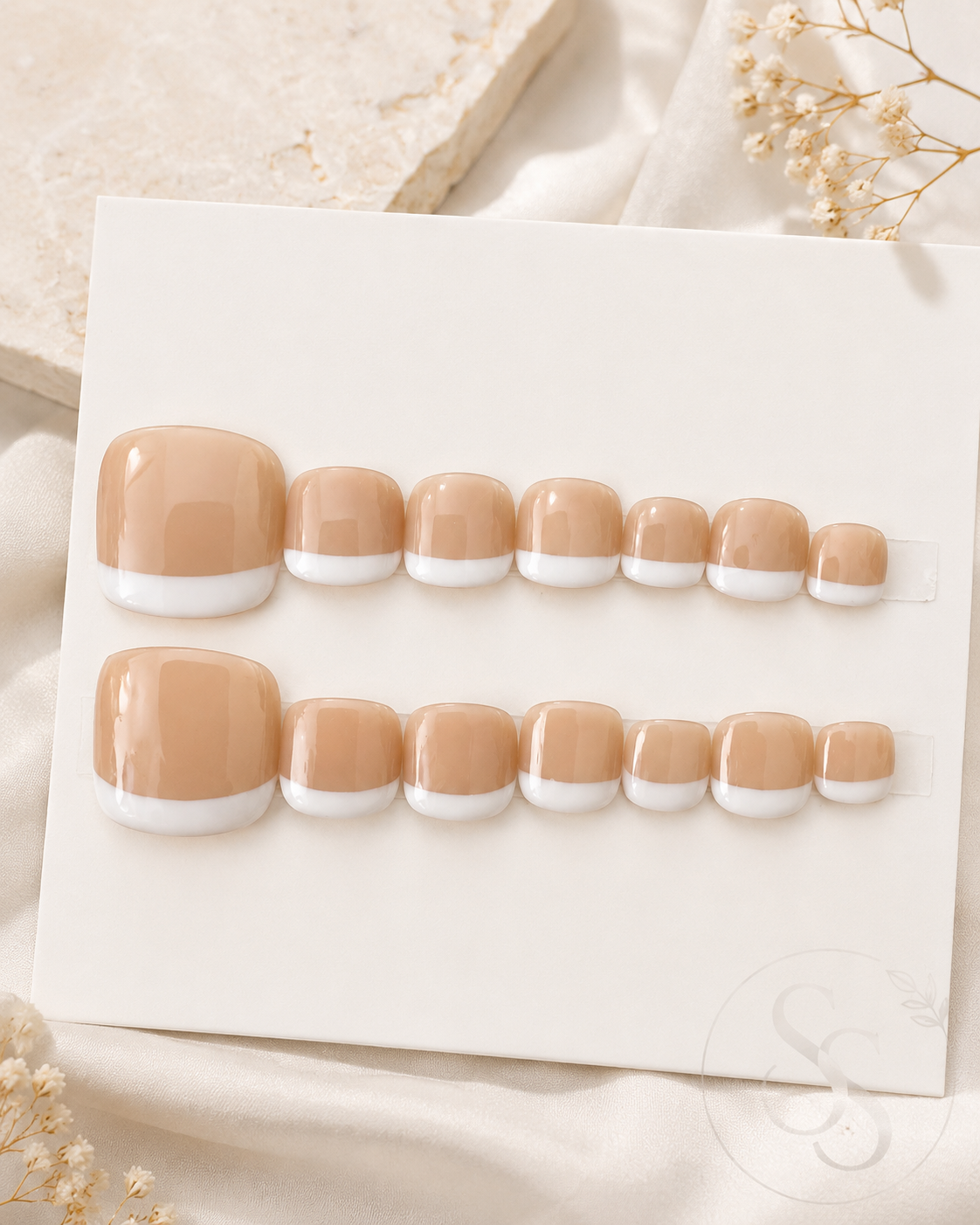Classic Nude French Press-On Toenails