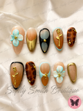 Blue Blossom Luxe Press-On Nails