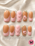 Blush Sugar Hearts Press-On Nails