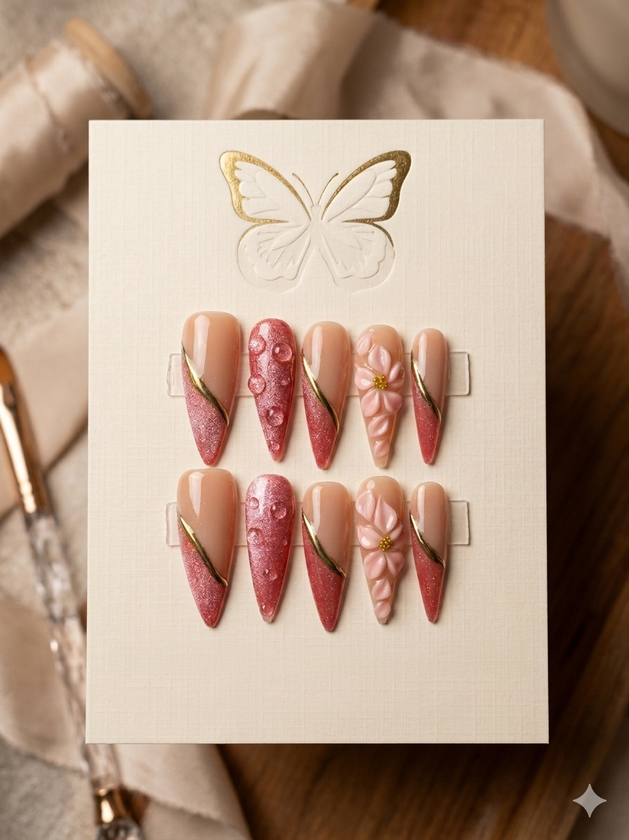 Pink Blossom Glam Set