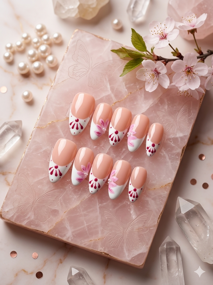 Blush Petal French Tips