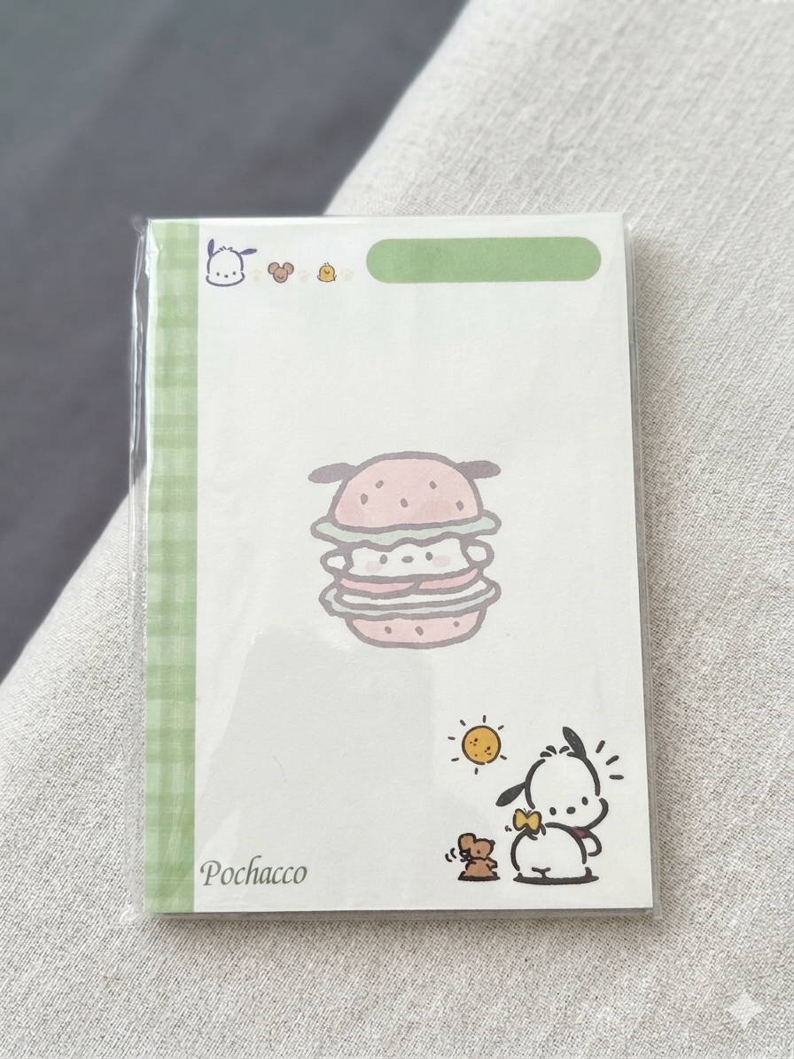 Pocha Cozy Notes 🍔 | A7 Mini Soft Notes Pad