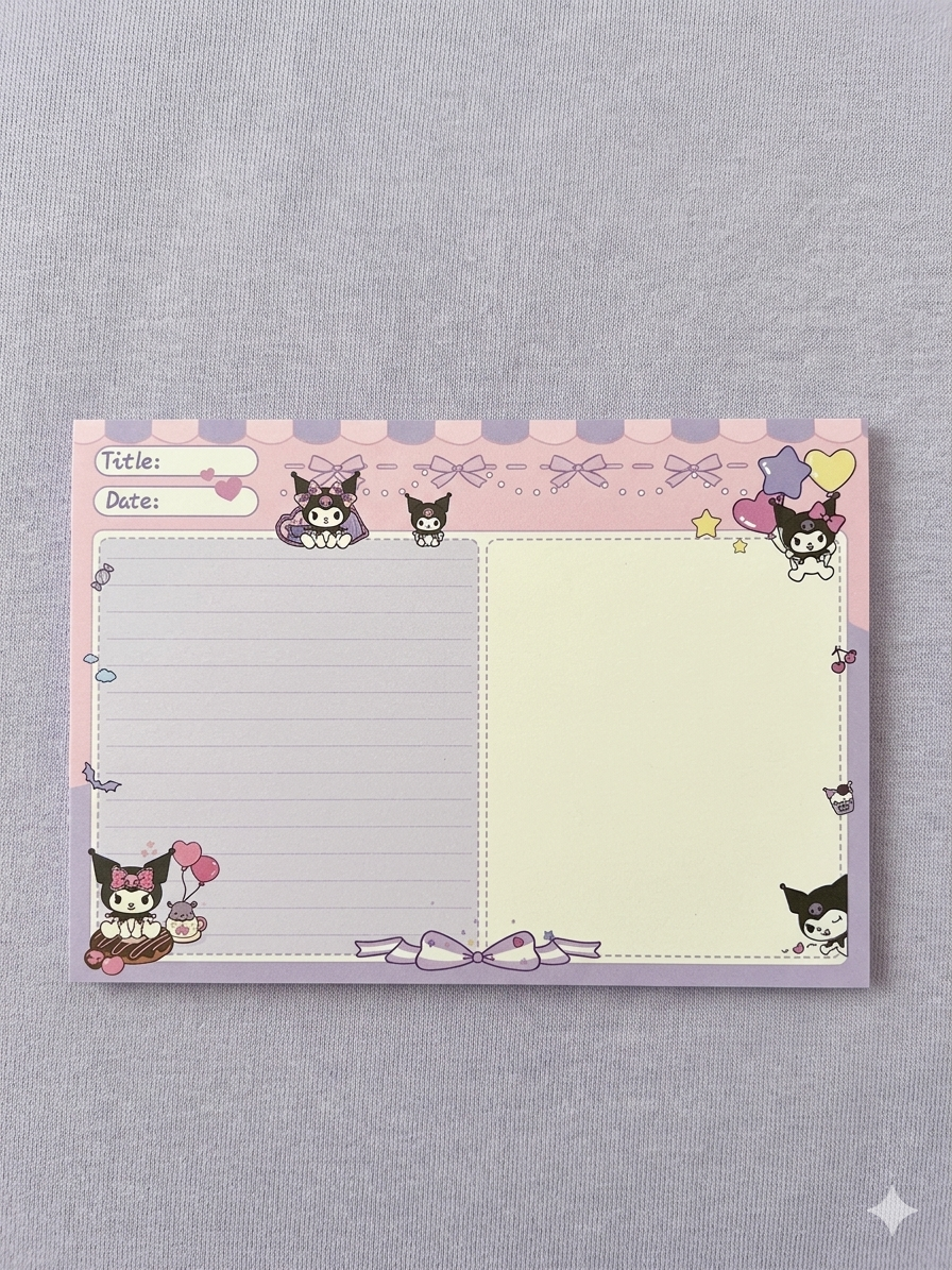 Kuku Dream Notes 💜 A7 Mini Soft Notes Pad