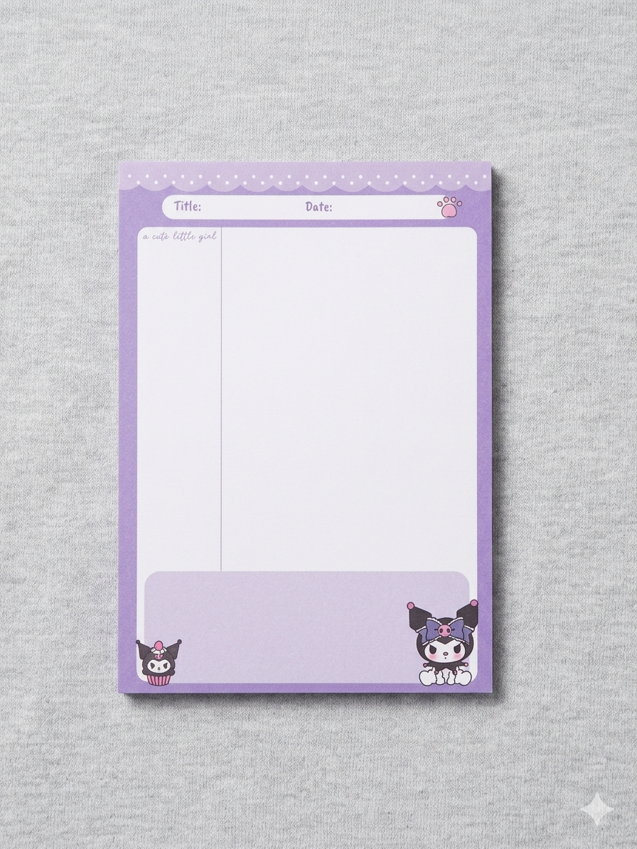 Kuku Dream Notes 💜 A7 Mini Soft Notes Pad