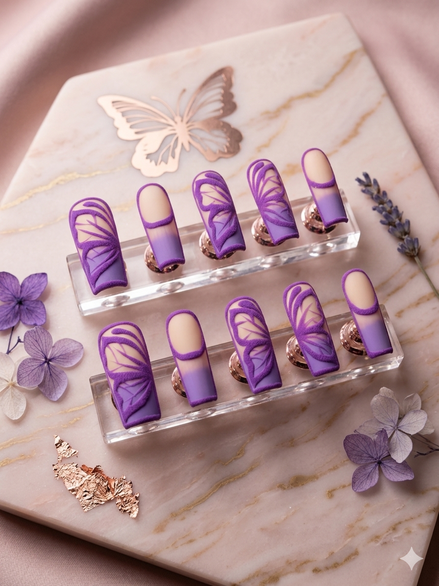 Lavender Veil Butterfly Set