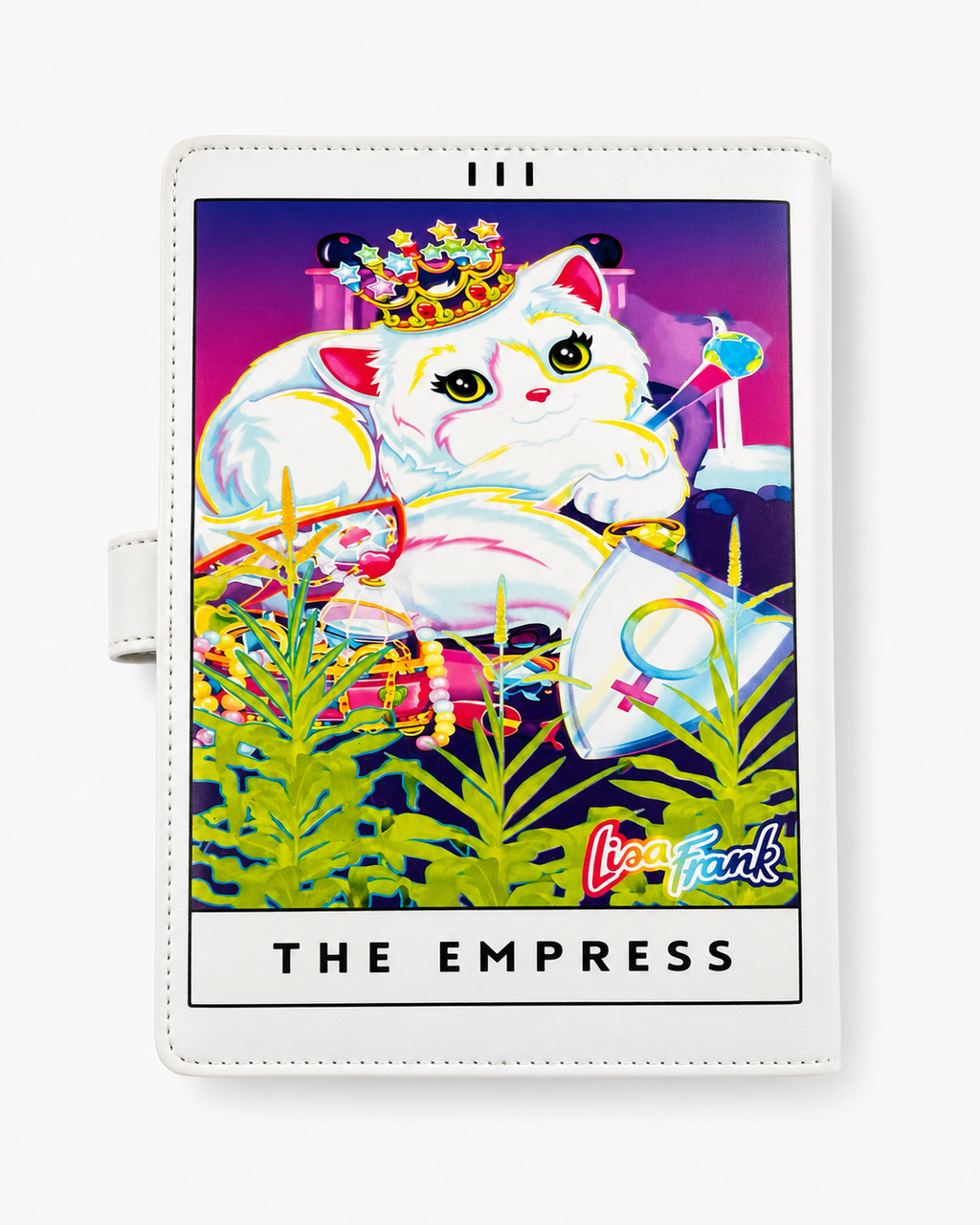 Lisa Frank The Empress white A5 binder front view