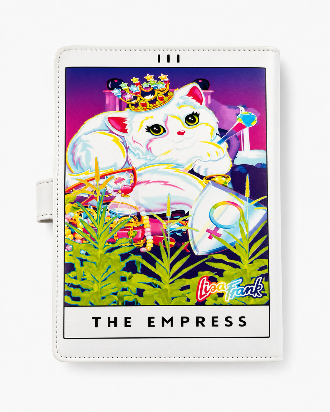 Lisa Frank The Empress white A5 binder front view