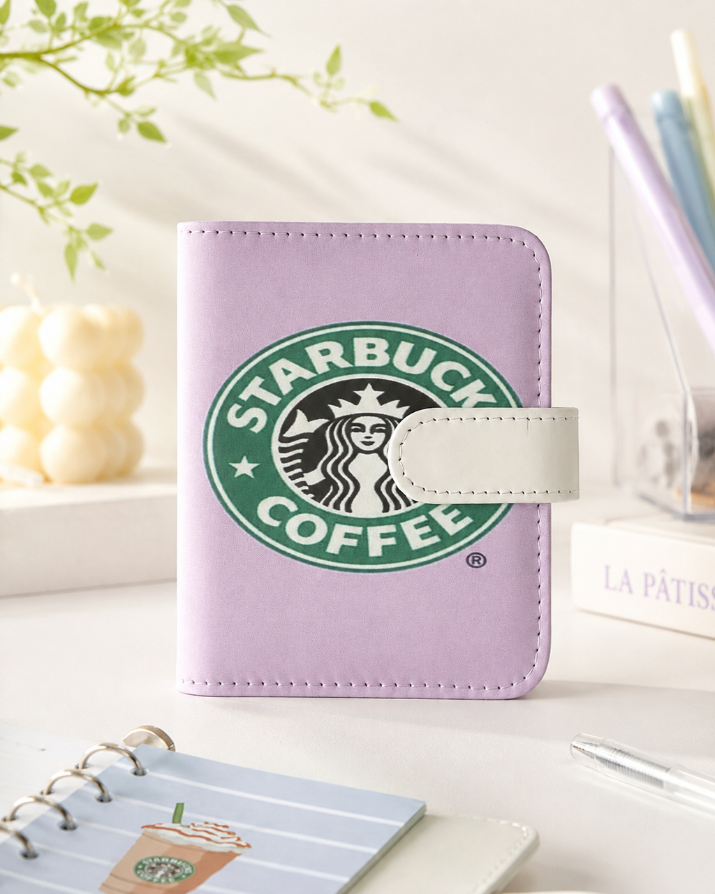 Lavender M5 coffee binder front view