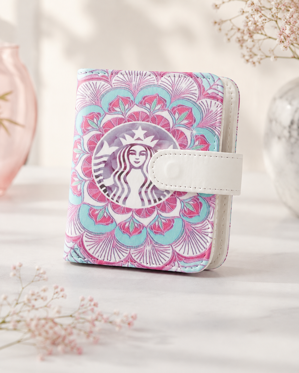 M5 pastel coffee mandala binder angled view