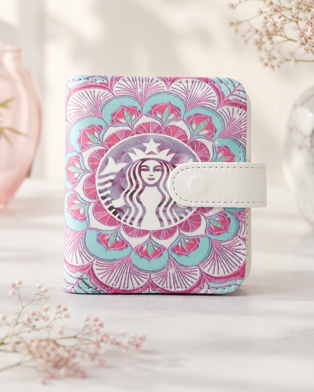 M5 pastel coffee mandala binder front view