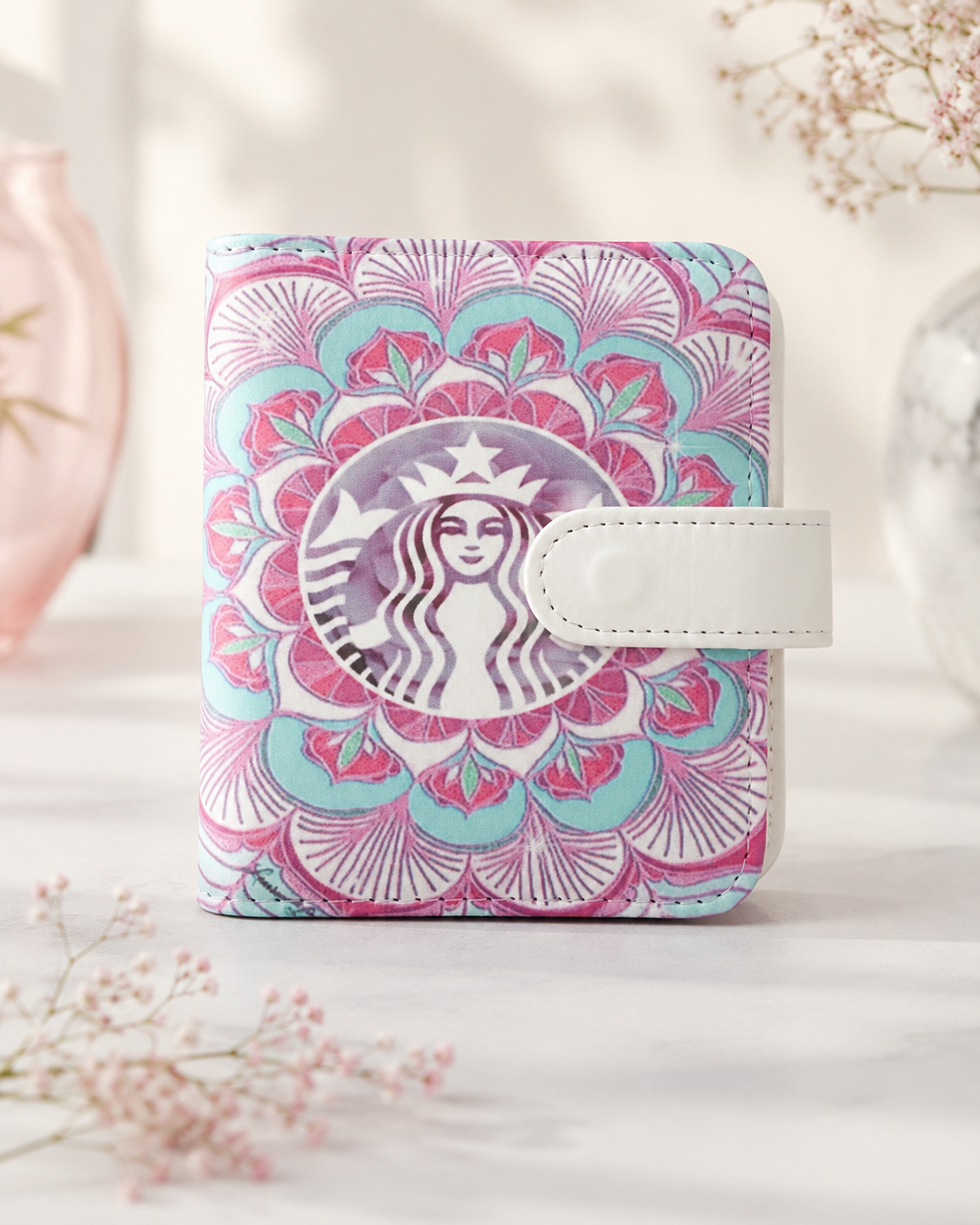 M5 pastel coffee mandala binder front view