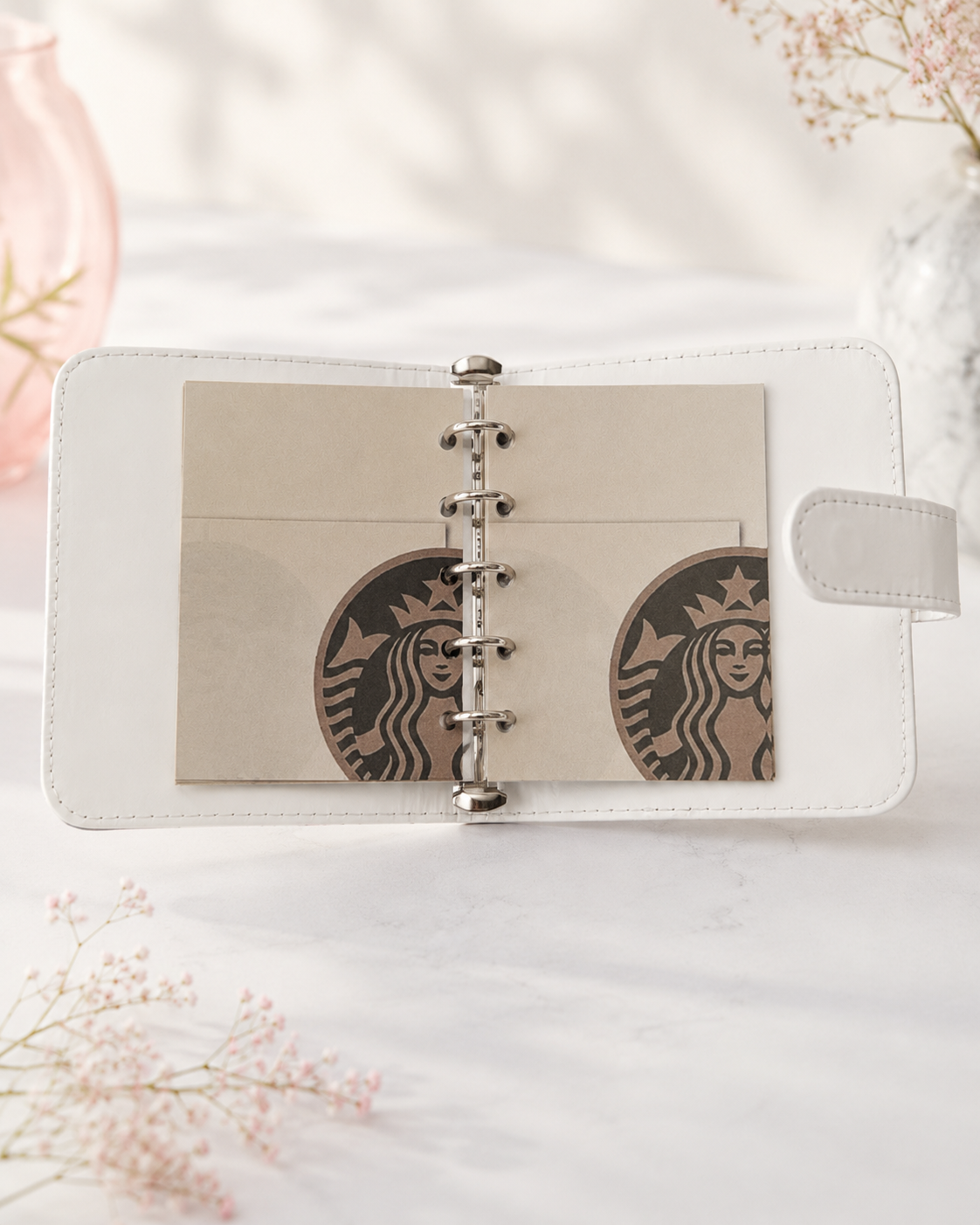 M5 pastel coffee mandala binder with paper inserts