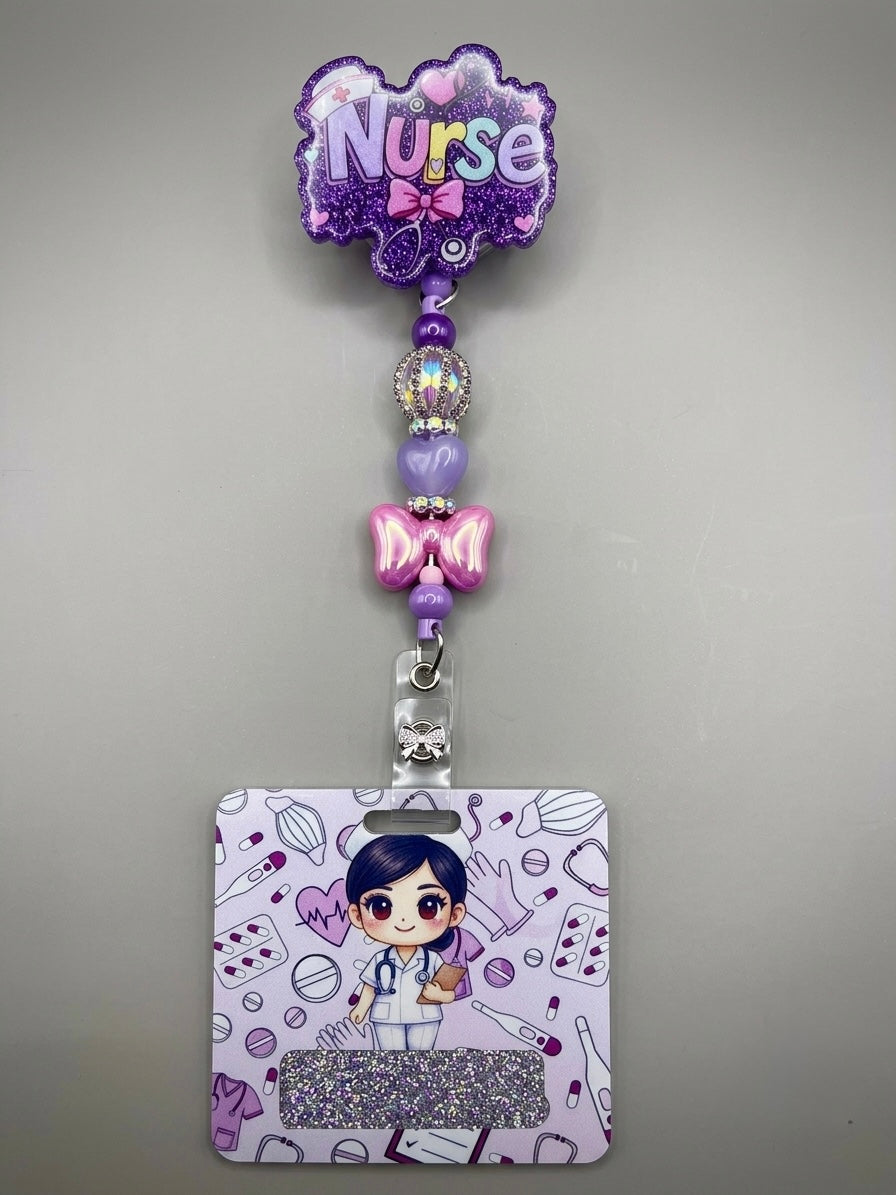 Personalized Nurse Badge Reel and Badge Buddy Set