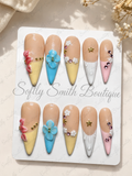 Pastel Garden Stiletto press-on nail set