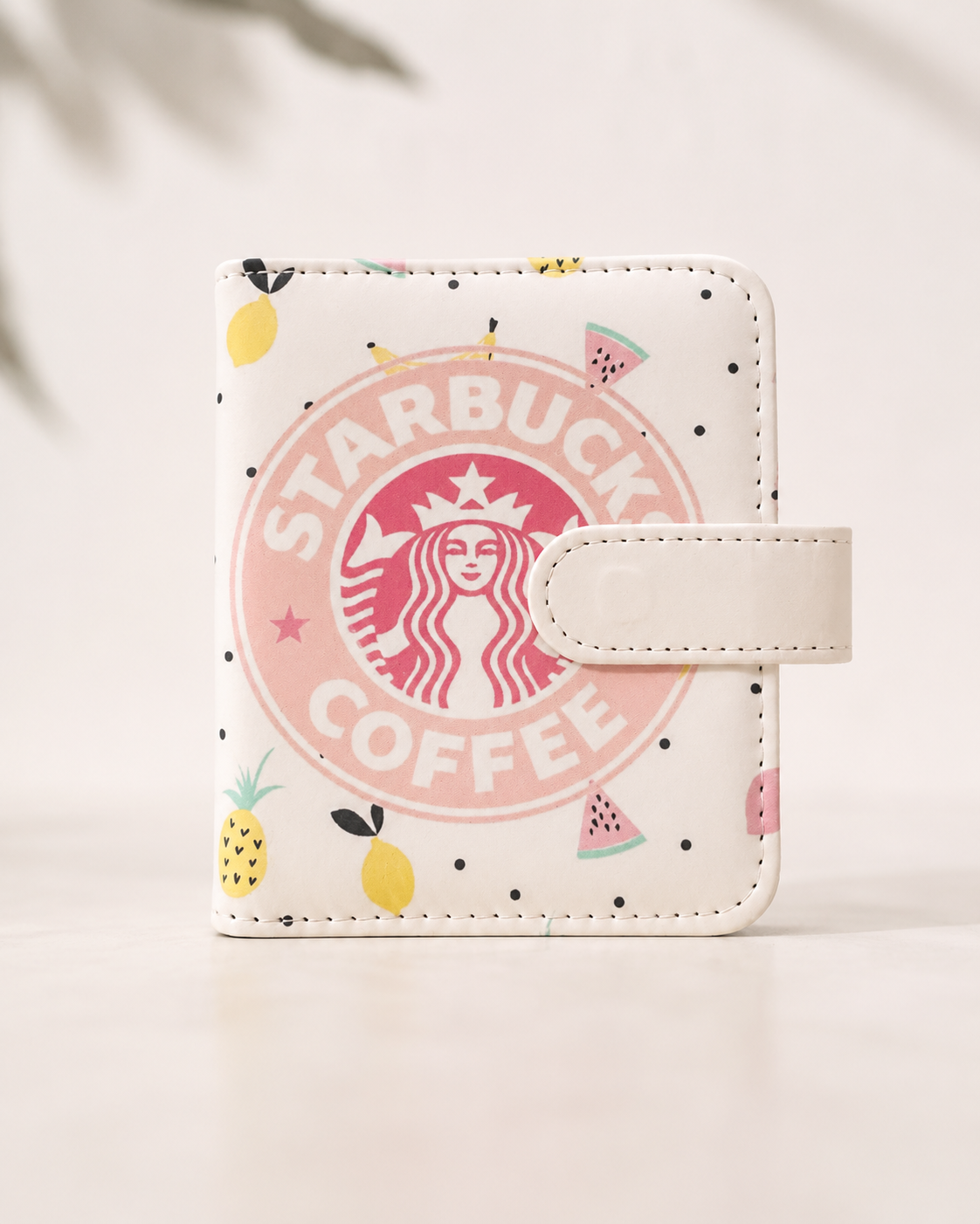 Pink coffee fruit M5 mini ring binder front view