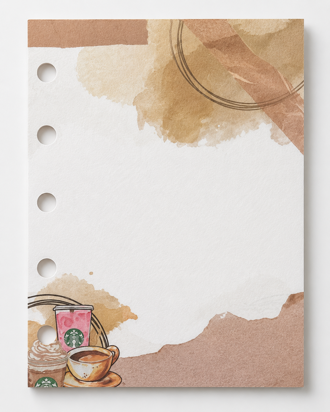 M5 coffee themed paper insert close-up