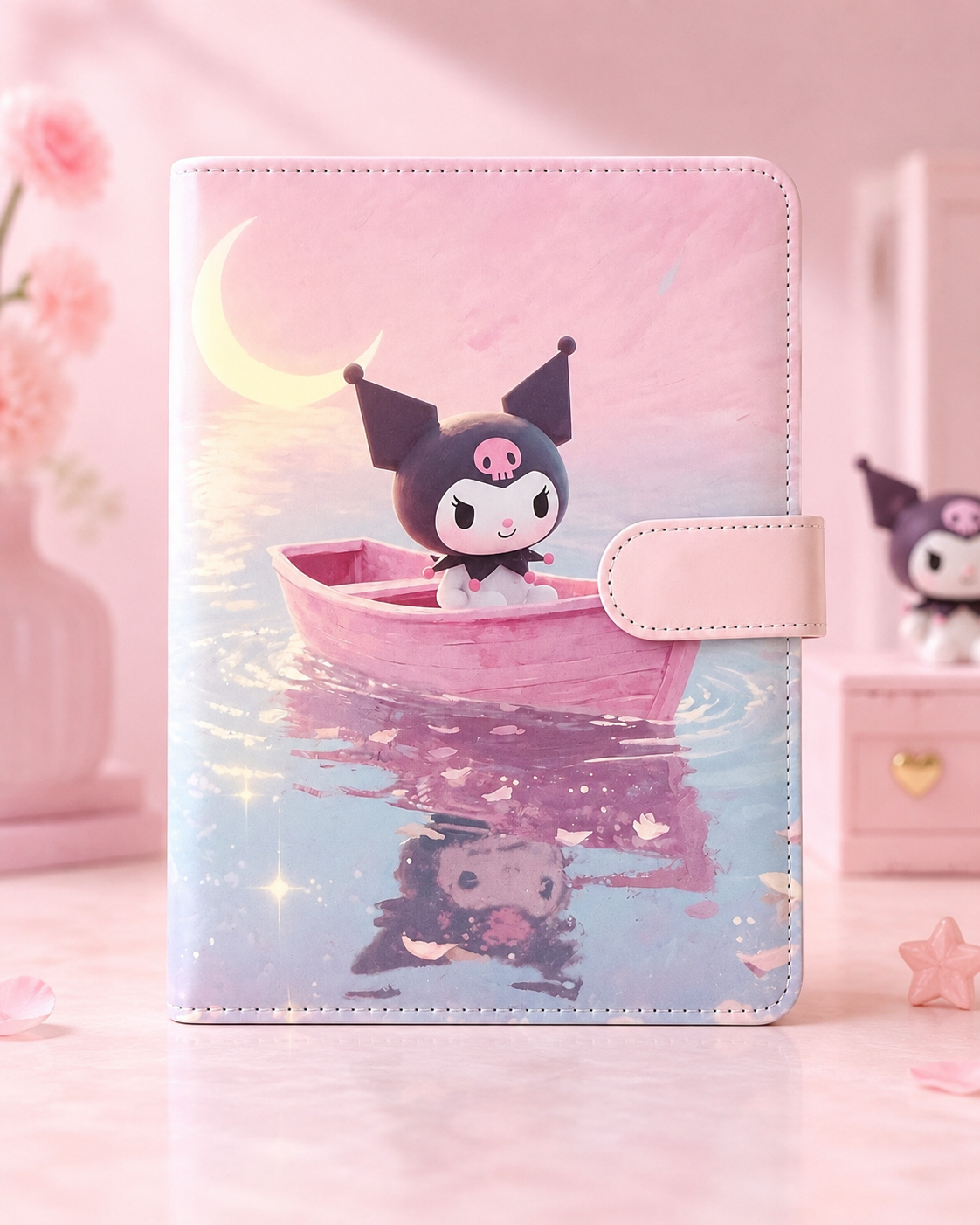 Pink Starlight Kuromi A5 binder front view